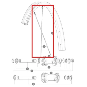 Kit de 12 radios traseros MAVIC CROSSONE/CROSSRIDE FTS-X/CROSSMAX/XA 27.5" 276mm